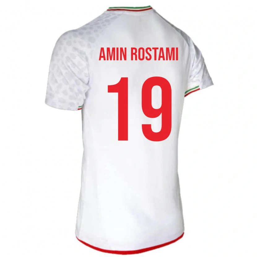 Danxen Donna Maglia Iran Mohammad Amin Rostami #19 Bianco Kit Gara Home 24-26 Maglietta