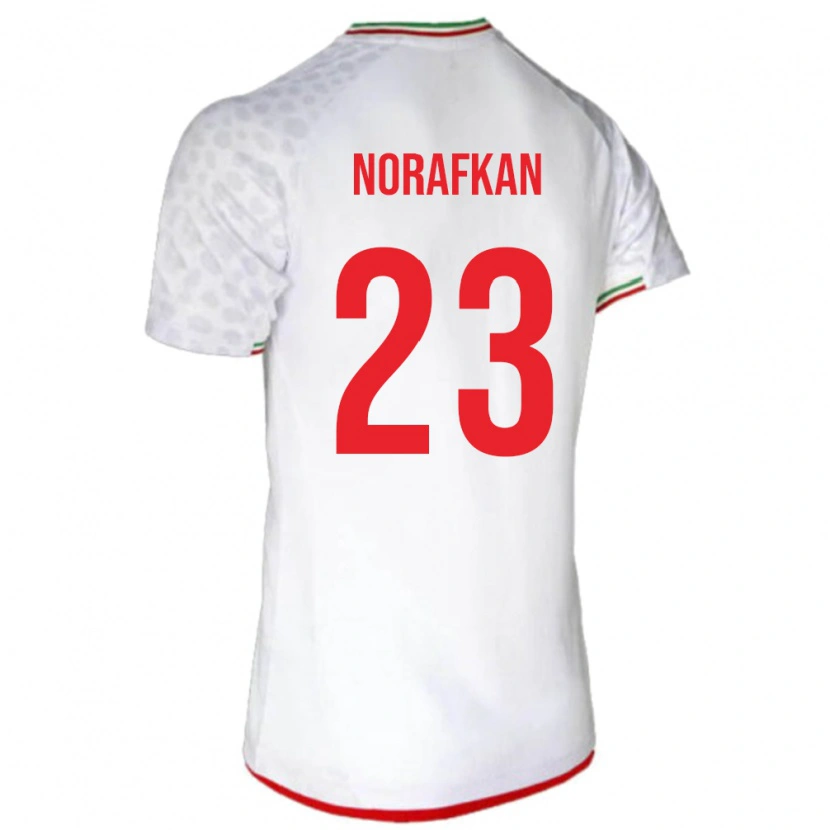 Danxen Donna Maglia Iran Omid Norafkan #23 Bianco Kit Gara Home 24-26 Maglietta
