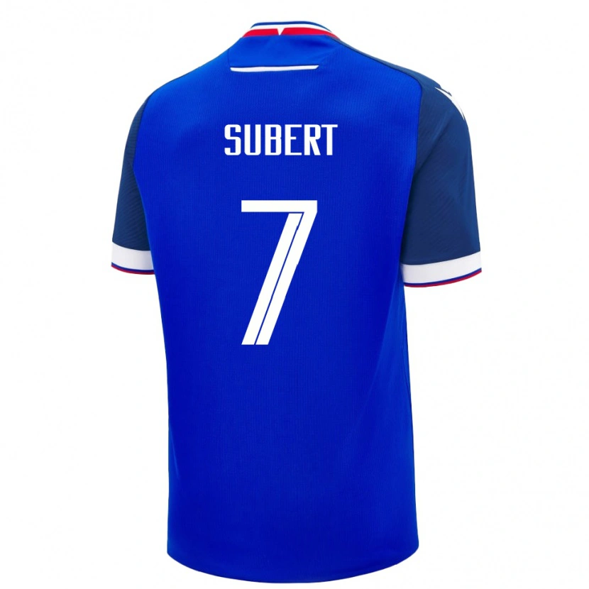 Danxen Donna Maglia Slovacchia Alex Subert #7 Blu Kit Gara Home 24-26 Maglietta