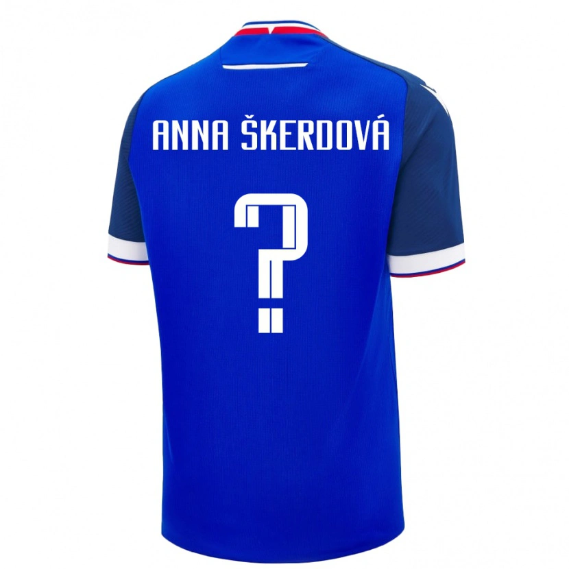 Danxen Donna Maglia Slovacchia Sofia Anna Škerdová #0 Blu Kit Gara Home 24-26 Maglietta
