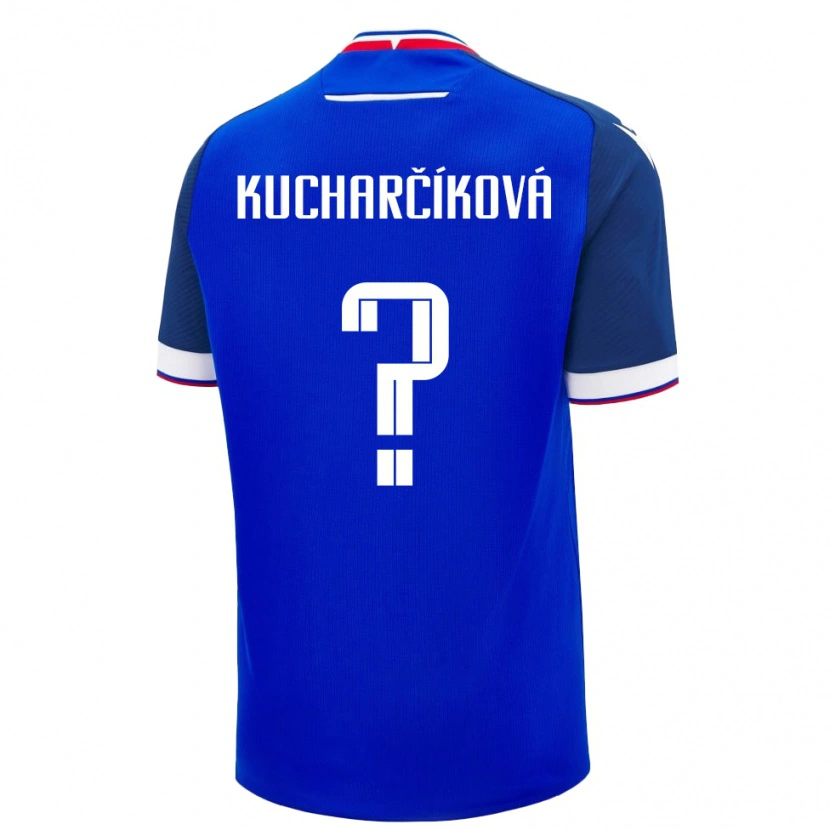 Danxen Donna Maglia Slovacchia Dominika Kucharčíková #0 Blu Kit Gara Home 24-26 Maglietta