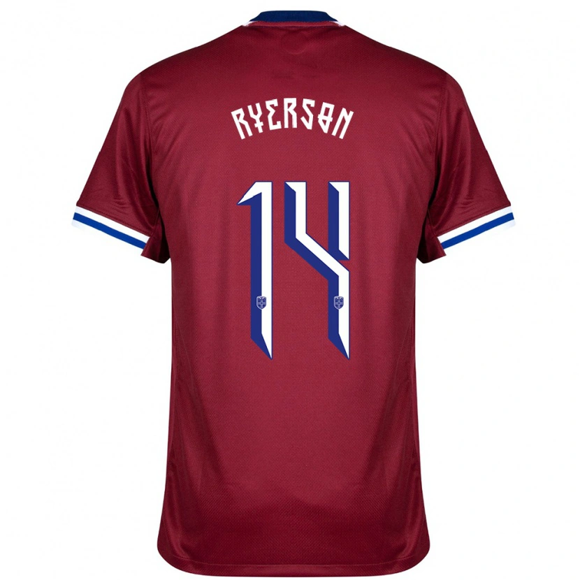 Danxen Donna Maglia Norvegia Julian Ryerson #14 Rosso Blu Bianco Kit Gara Home 24-26 Maglietta