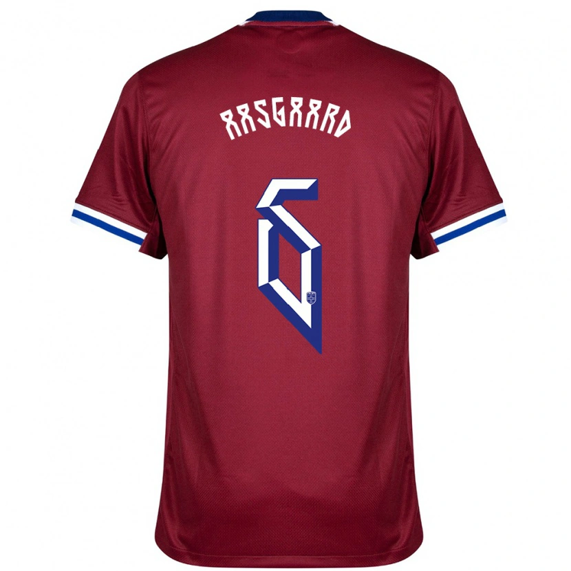 Danxen Donna Maglia Norvegia Thelo Aasgaard #6 Rosso Blu Bianco Kit Gara Home 24-26 Maglietta