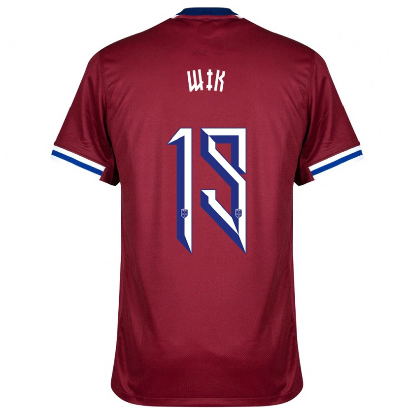 Danxen Donna Maglia Norvegia Nicholas Wik #19 Rosso Blu Bianco Kit Gara Home 24-26 Maglietta