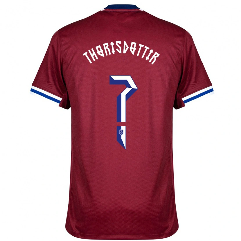 Danxen Donna Maglia Norvegia Maria Thorisdottir #0 Rosso Blu Bianco Kit Gara Home 24-26 Maglietta