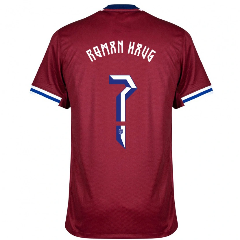 Danxen Donna Maglia Norvegia Sophie Román Haug #0 Rosso Blu Bianco Kit Gara Home 24-26 Maglietta