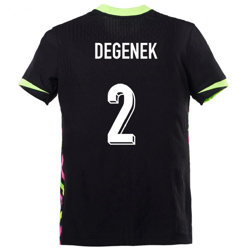 Danxen Donna Maglia Australia Milos Degenek #2 Blu Scuro Kit Gara Away 24-26 Maglietta
