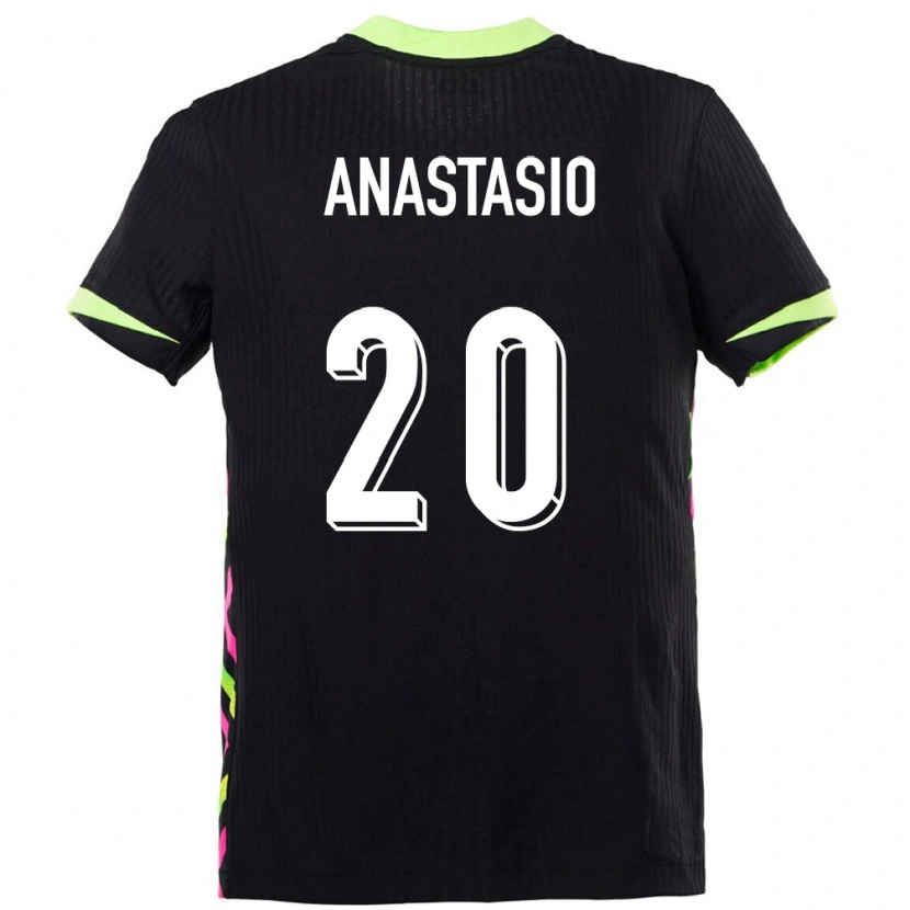 Danxen Donna Maglia Australia Max Anastasio #20 Blu Scuro Kit Gara Away 24-26 Maglietta