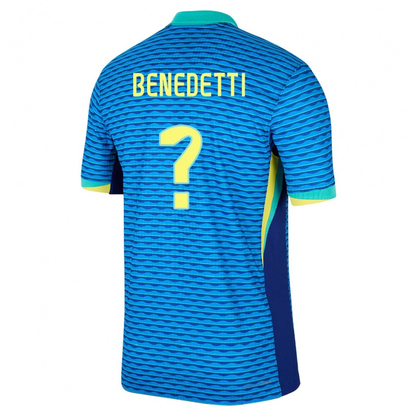 Danxen Donna Maglia Brasile Luis Benedetti #0 Blu Kit Gara Away 24-26 Maglietta