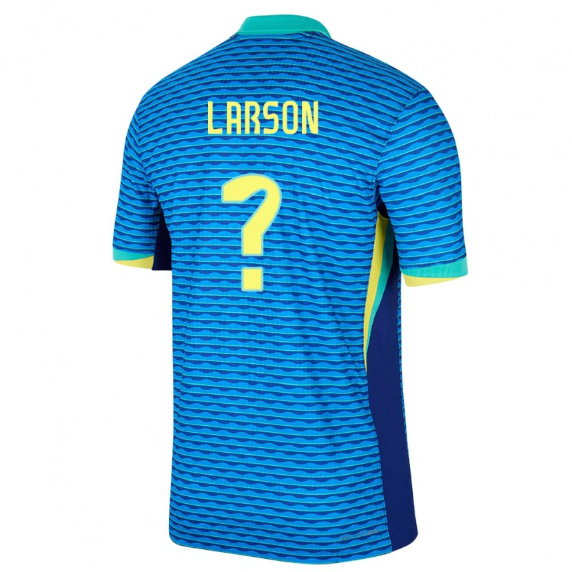 Danxen Donna Maglia Brasile Larson #0 Blu Kit Gara Away 24-26 Maglietta