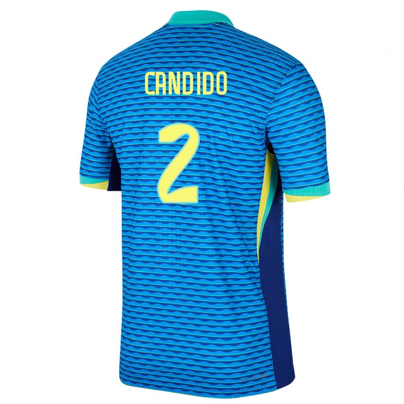 Danxen Donna Maglia Brasile Angelo Candido #2 Blu Kit Gara Away 24-26 Maglietta