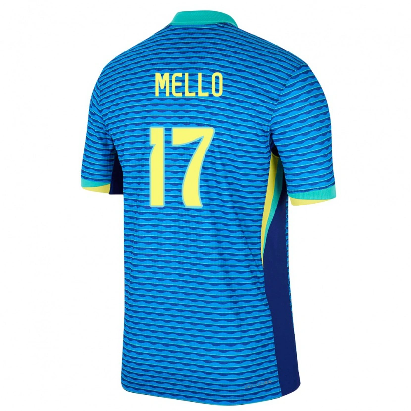 Danxen Donna Maglia Brasile Nícollas Mello #17 Blu Kit Gara Away 24-26 Maglietta