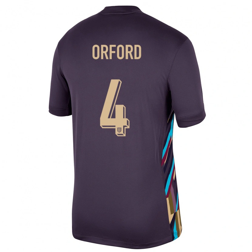 Danxen Donna Maglia Inghilterra Lewis Orford #4 Uvetta Scura Kit Gara Away 24-26 Maglietta