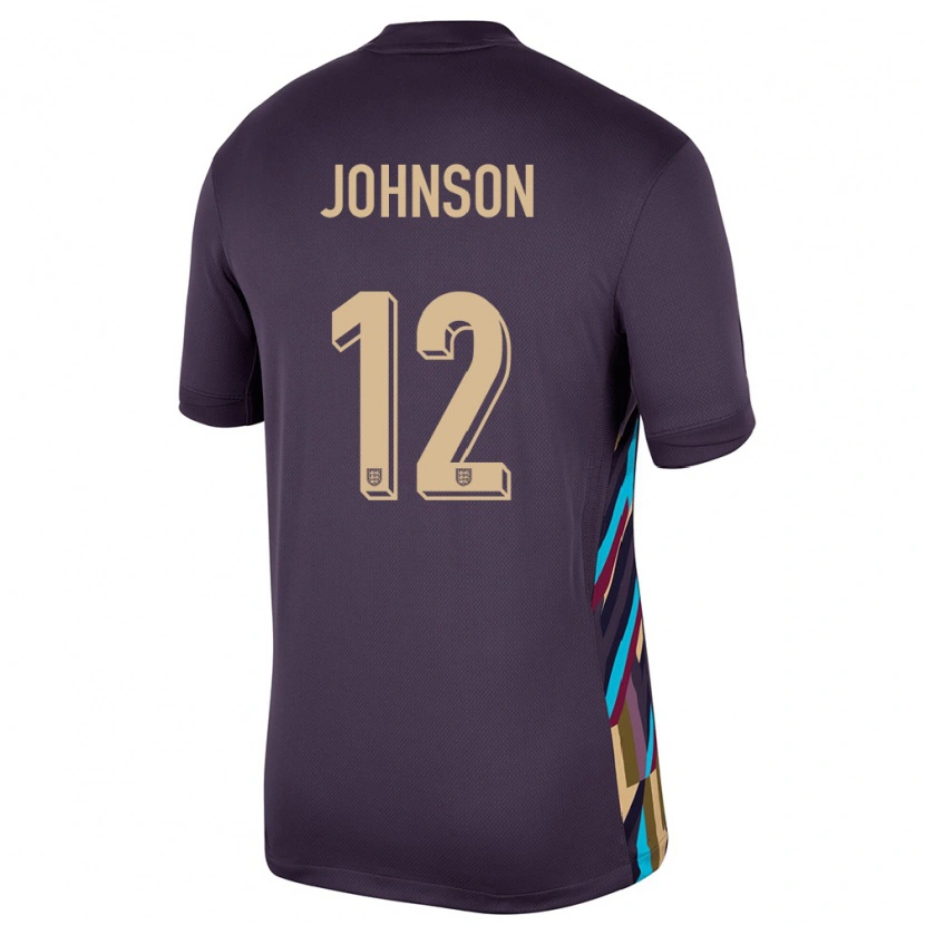 Danxen Donna Maglia Inghilterra Joe Johnson #12 Uvetta Scura Kit Gara Away 24-26 Maglietta