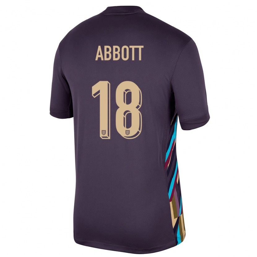 Danxen Donna Maglia Inghilterra Zach Abbott #18 Uvetta Scura Kit Gara Away 24-26 Maglietta
