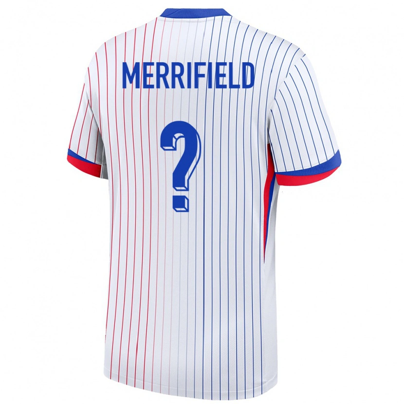 Danxen Donna Maglia Francia Loan Merrifield #0 Bianco Kit Gara Away 24-26 Maglietta