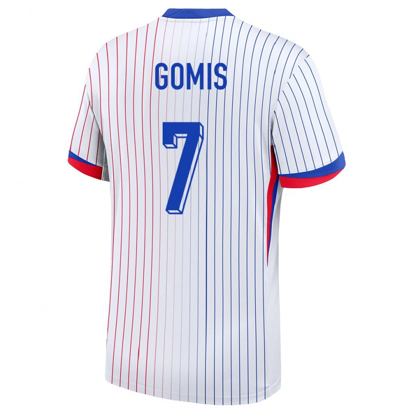 Danxen Donna Maglia Francia Tidiam Gomis #7 Bianco Kit Gara Away 24-26 Maglietta
