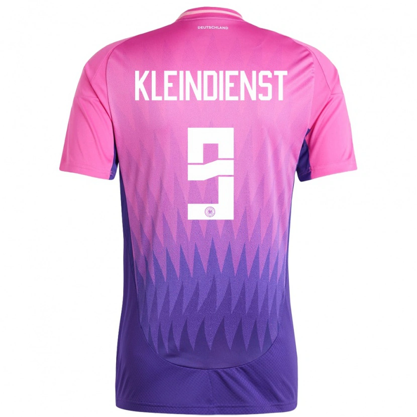 Danxen Donna Maglia Germania Tim Kleindienst #9 Rosa Viola Kit Gara Away 24-26 Maglietta