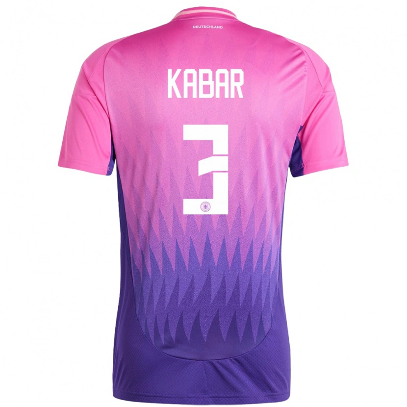 Danxen Donna Maglia Germania Almugera Kabar #3 Rosa Viola Kit Gara Away 24-26 Maglietta