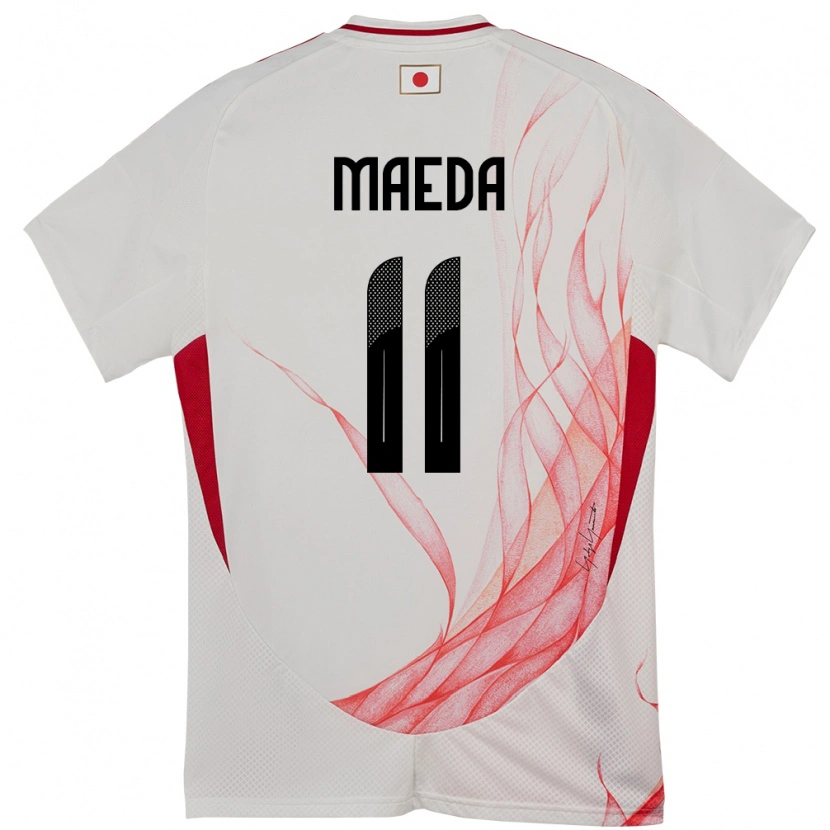 Danxen Donna Maglia Giappone Daizen Maeda #11 Bianco Kit Gara Away 24-26 Maglietta
