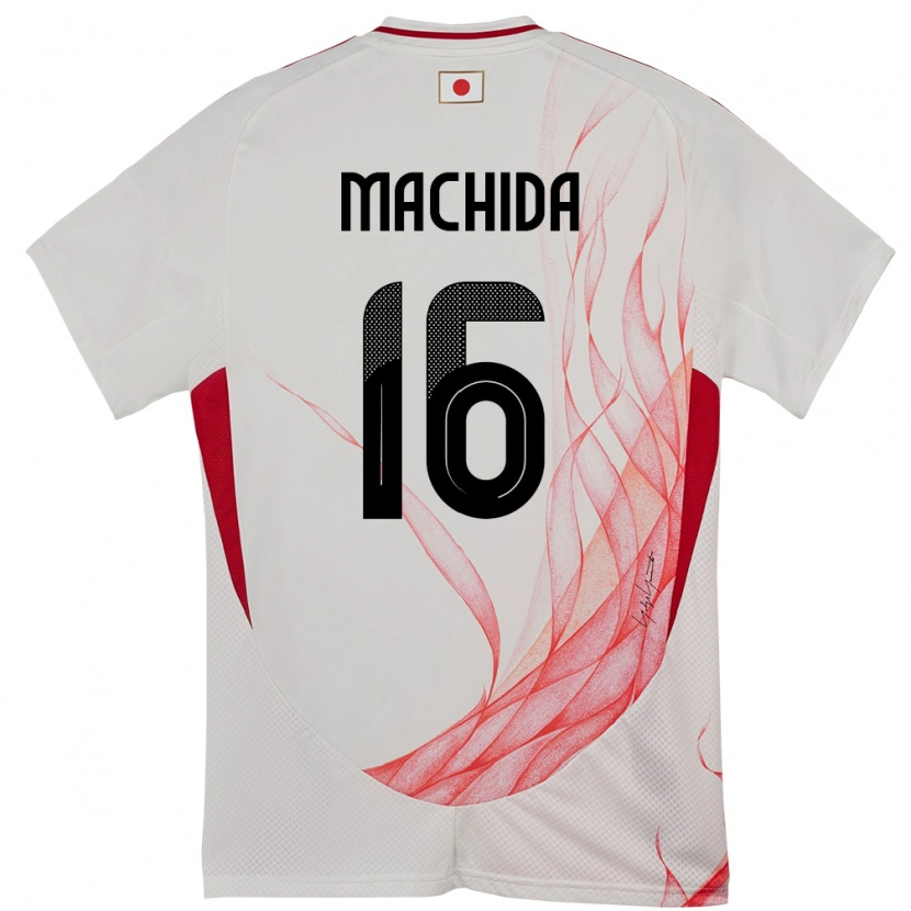 Danxen Donna Maglia Giappone Koki Machida #16 Bianco Kit Gara Away 24-26 Maglietta