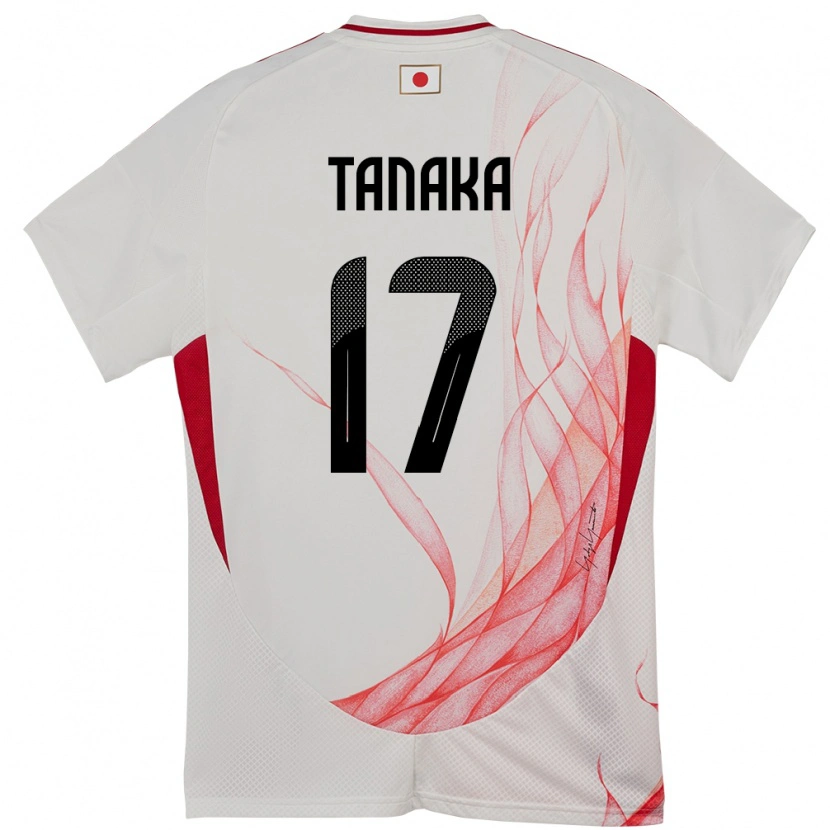 Danxen Donna Maglia Giappone Ao Tanaka #17 Bianco Kit Gara Away 24-26 Maglietta