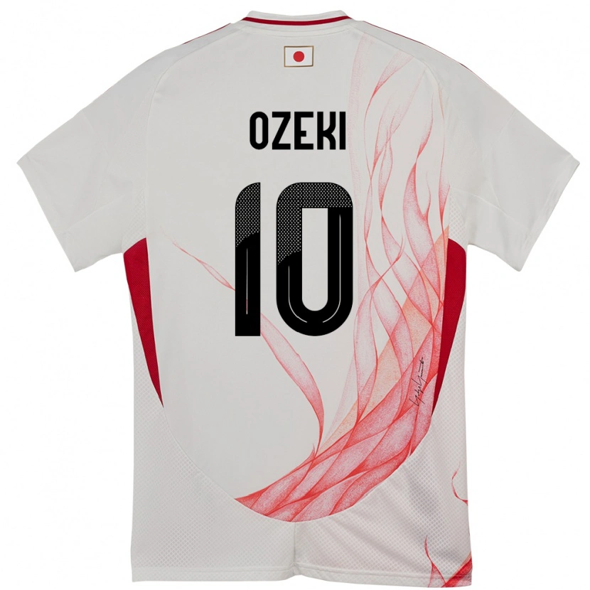 Danxen Donna Maglia Giappone Yuto Ozeki #10 Bianco Kit Gara Away 24-26 Maglietta