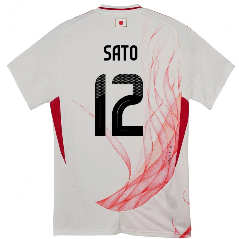 Danxen Donna Maglia Giappone Rikuto Sato #12 Bianco Kit Gara Away 24-26 Maglietta