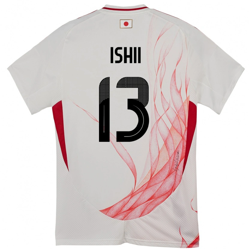 Danxen Donna Maglia Giappone Hisatsugu Ishii #13 Bianco Kit Gara Away 24-26 Maglietta