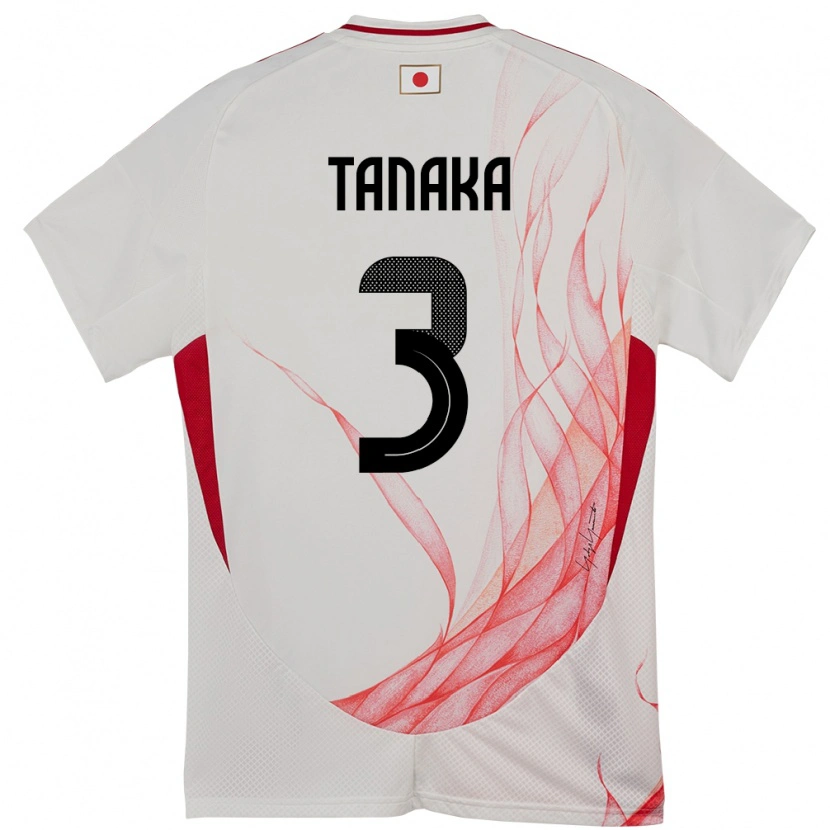 Danxen Donna Maglia Giappone Hayato Tanaka #3 Bianco Kit Gara Away 24-26 Maglietta