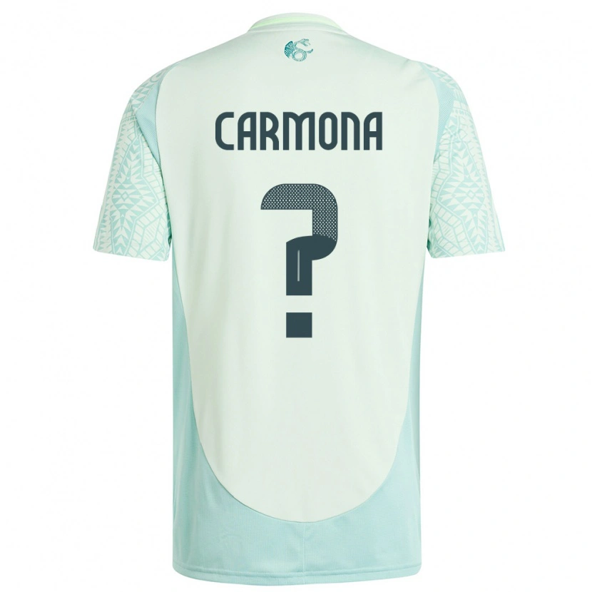 Danxen Donna Maglia Messico Luis Carmona #0 Lino Verde Kit Gara Away 24-26 Maglietta