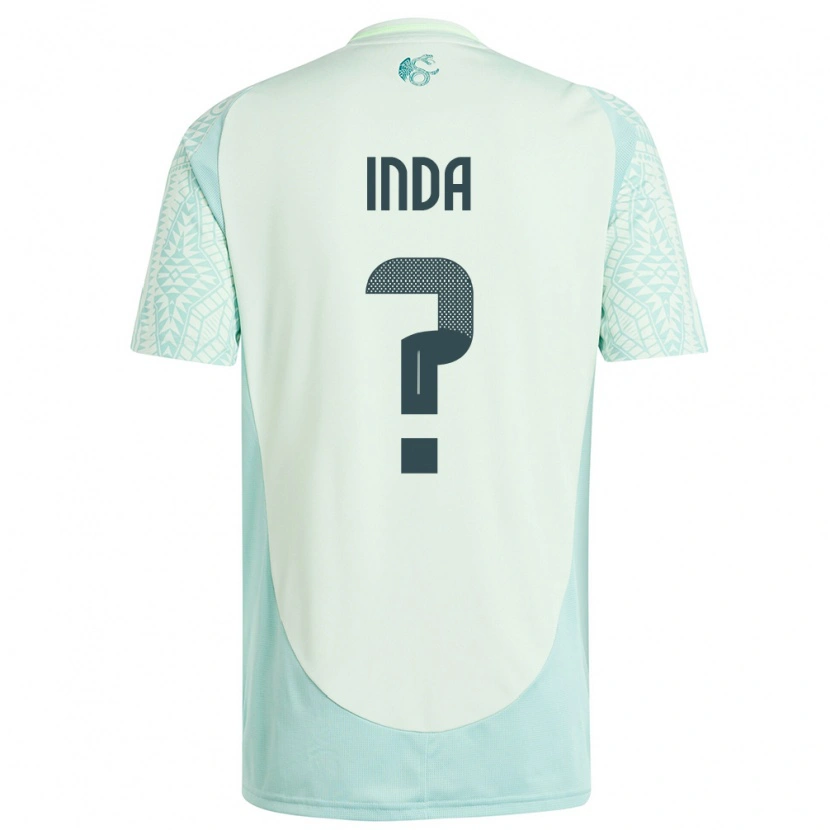 Danxen Donna Maglia Messico Samir Inda #0 Lino Verde Kit Gara Away 24-26 Maglietta