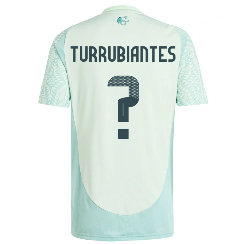 Danxen Donna Maglia Messico Abdon Turrubiantes #0 Lino Verde Kit Gara Away 24-26 Maglietta