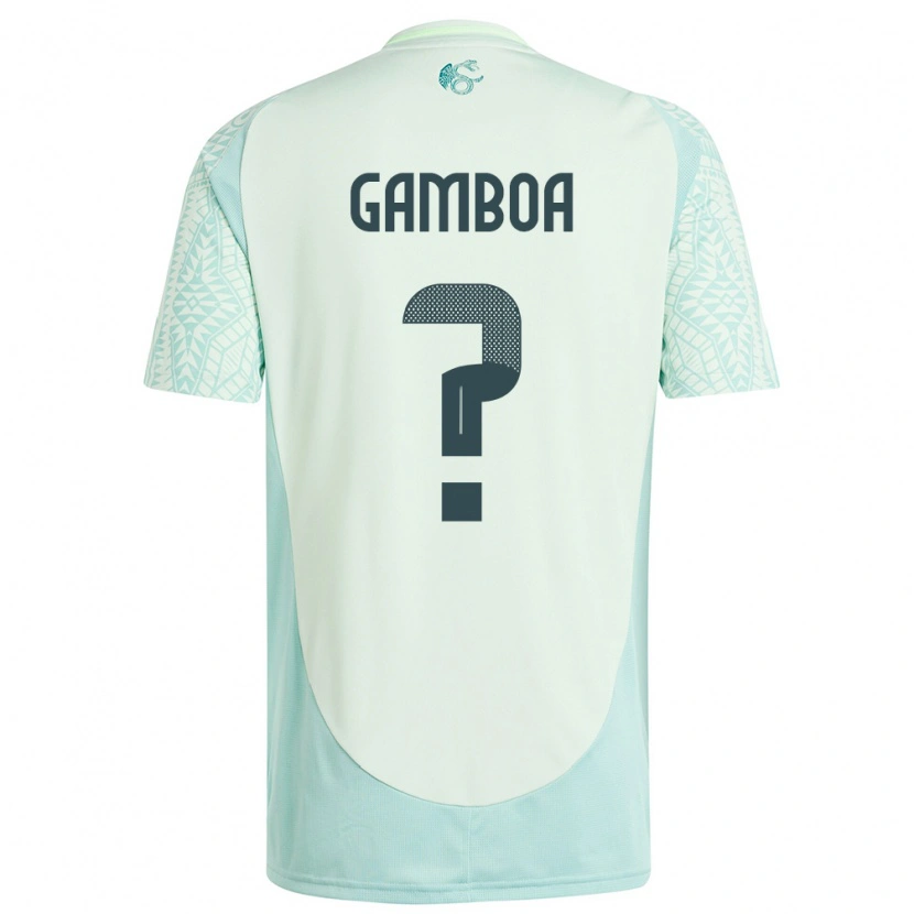 Danxen Donna Maglia Messico Luis Gamboa #0 Lino Verde Kit Gara Away 24-26 Maglietta