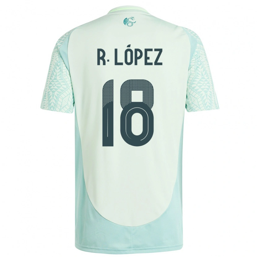 Danxen Donna Maglia Messico Rodrigo López #18 Lino Verde Kit Gara Away 24-26 Maglietta