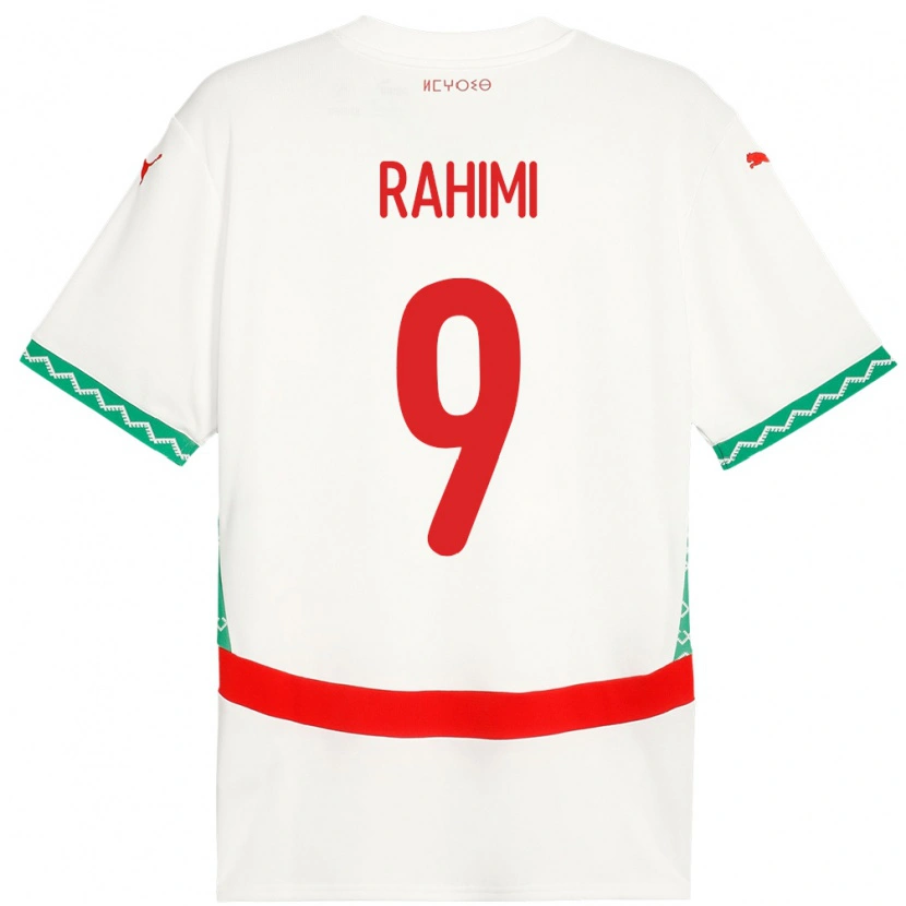 Danxen Donna Maglia Marocco Soufiane Rahimi #9 Bianco Kit Gara Away 24-26 Maglietta