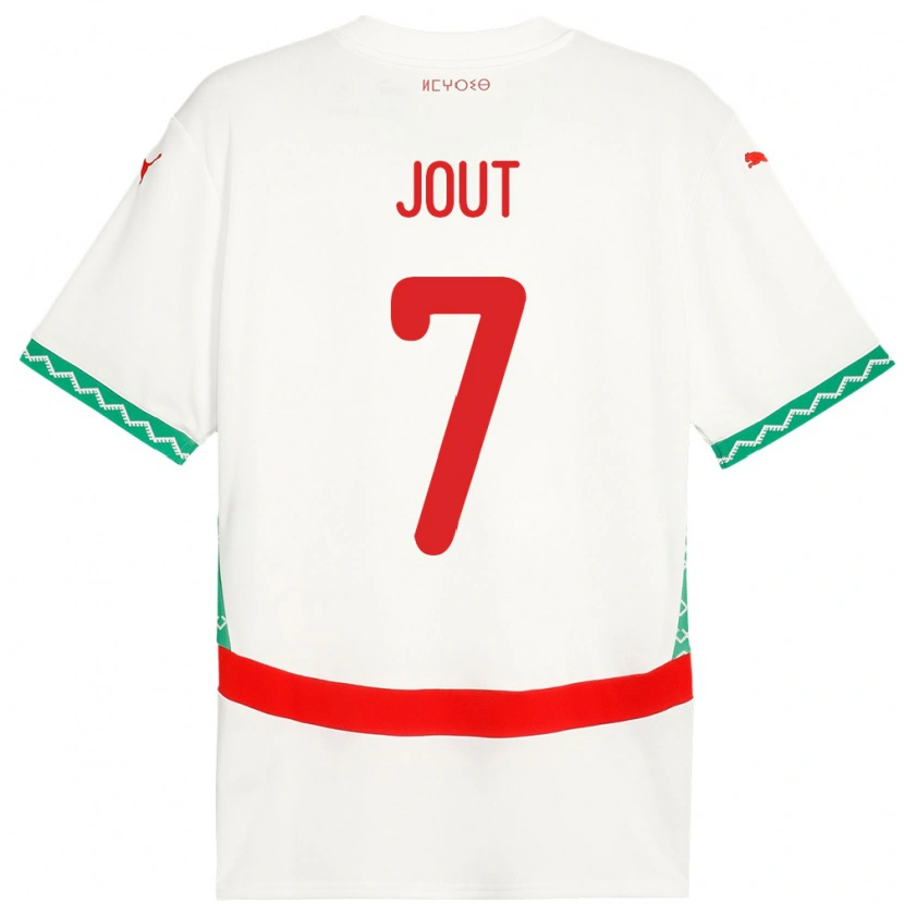 Danxen Donna Maglia Marocco Adam Jout #7 Bianco Kit Gara Away 24-26 Maglietta