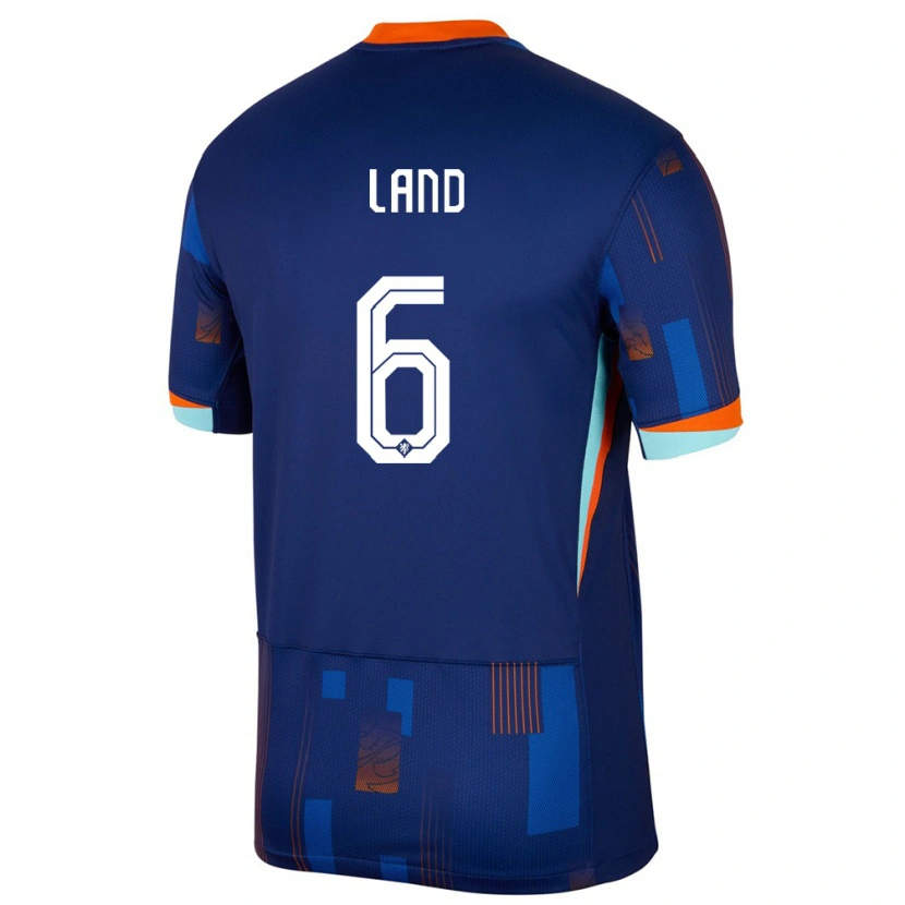 Danxen Donna Maglia Paesi Bassi Tygo Land #6 Blu Kit Gara Away 24-26 Maglietta