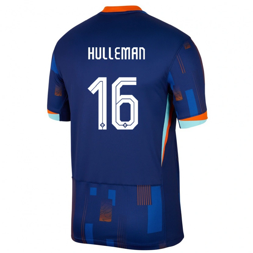 Danxen Donna Maglia Paesi Bassi Daan Hulleman #16 Blu Kit Gara Away 24-26 Maglietta
