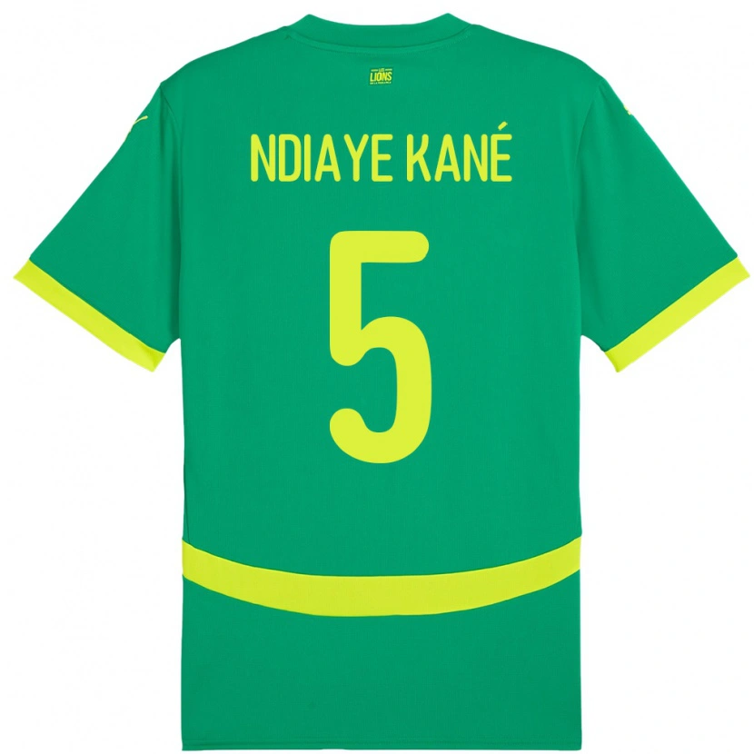 Danxen Donna Maglia Senegal Ndeye Ndiaye Kane #5 Verde Kit Gara Away 24-26 Maglietta