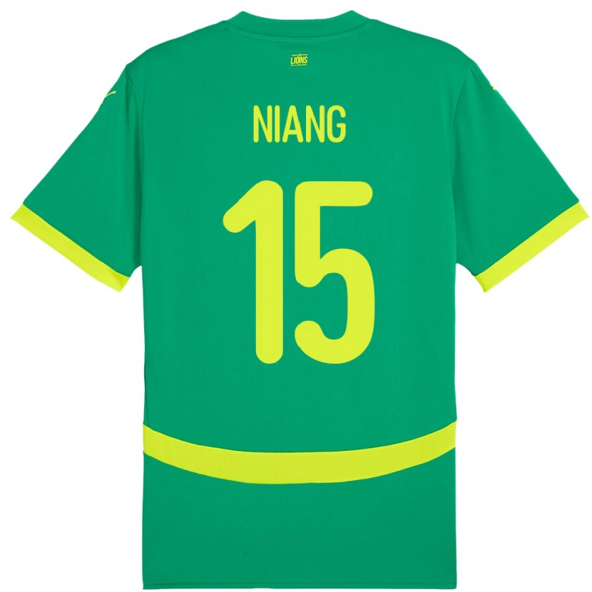 Danxen Donna Maglia Senegal Jeanne Niang #15 Verde Kit Gara Away 24-26 Maglietta