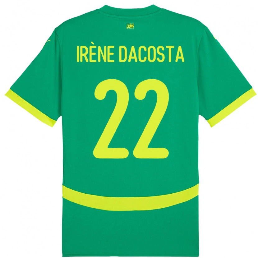 Danxen Donna Maglia Senegal Gladys Irene Dacosta #22 Verde Kit Gara Away 24-26 Maglietta