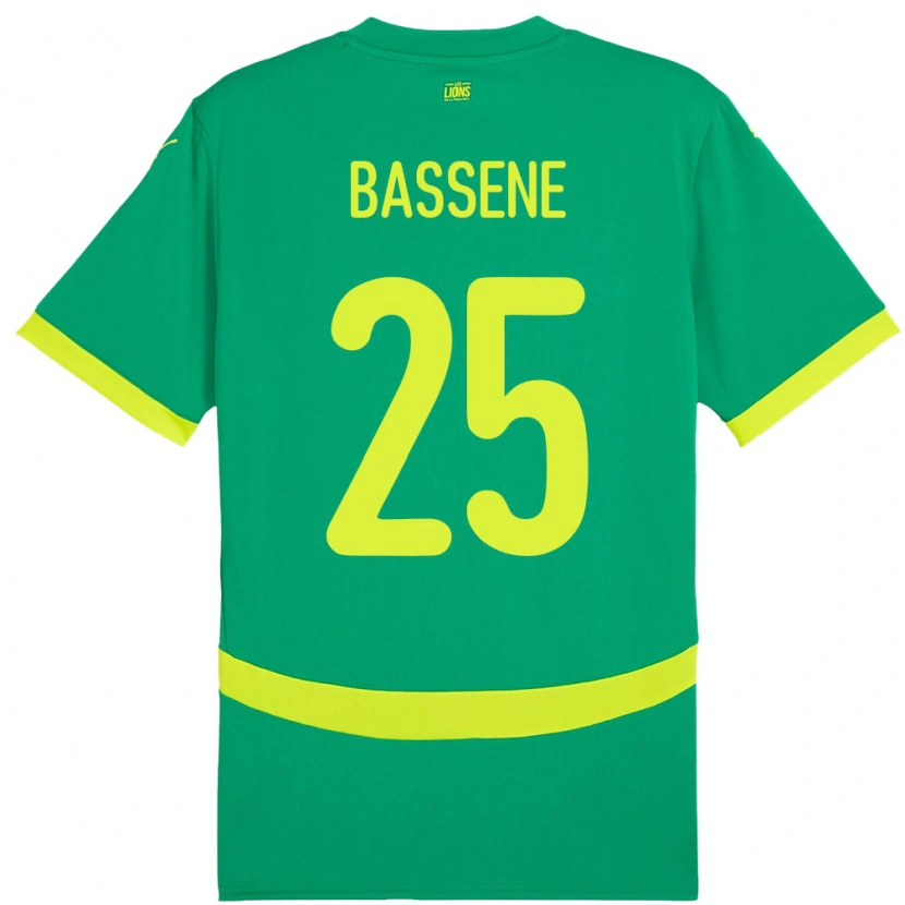 Danxen Donna Maglia Senegal Pascaline Bassene #25 Verde Kit Gara Away 24-26 Maglietta
