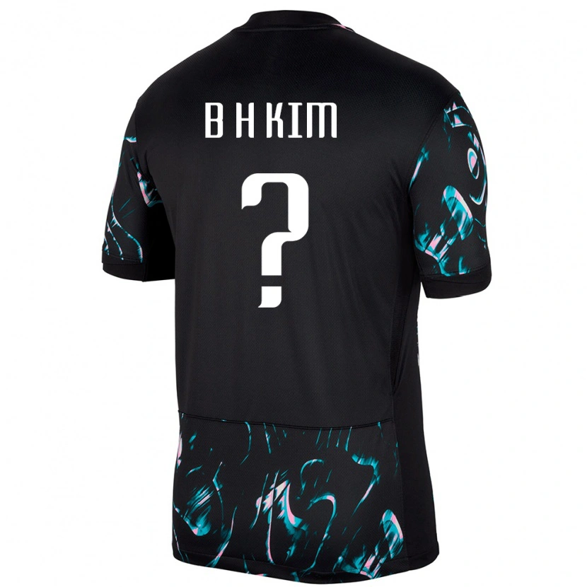 Danxen Donna Maglia Corea Del Sud Kim Beom Hwan #0 Nero Kit Gara Away 24-26 Maglietta