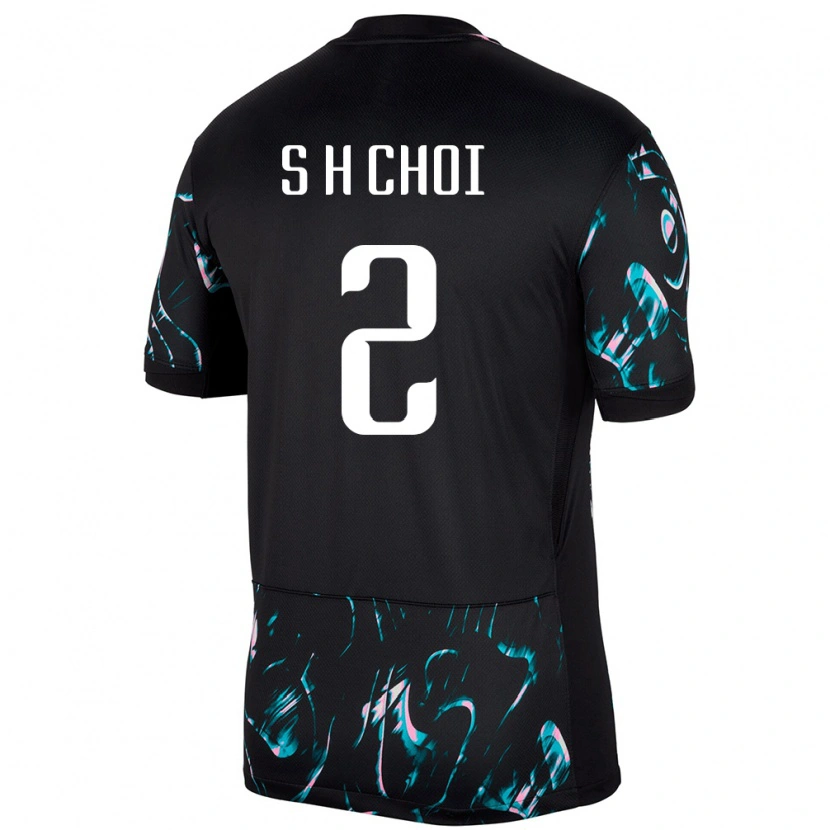 Danxen Donna Maglia Corea Del Sud Choi Seok Hyeon #2 Nero Kit Gara Away 24-26 Maglietta