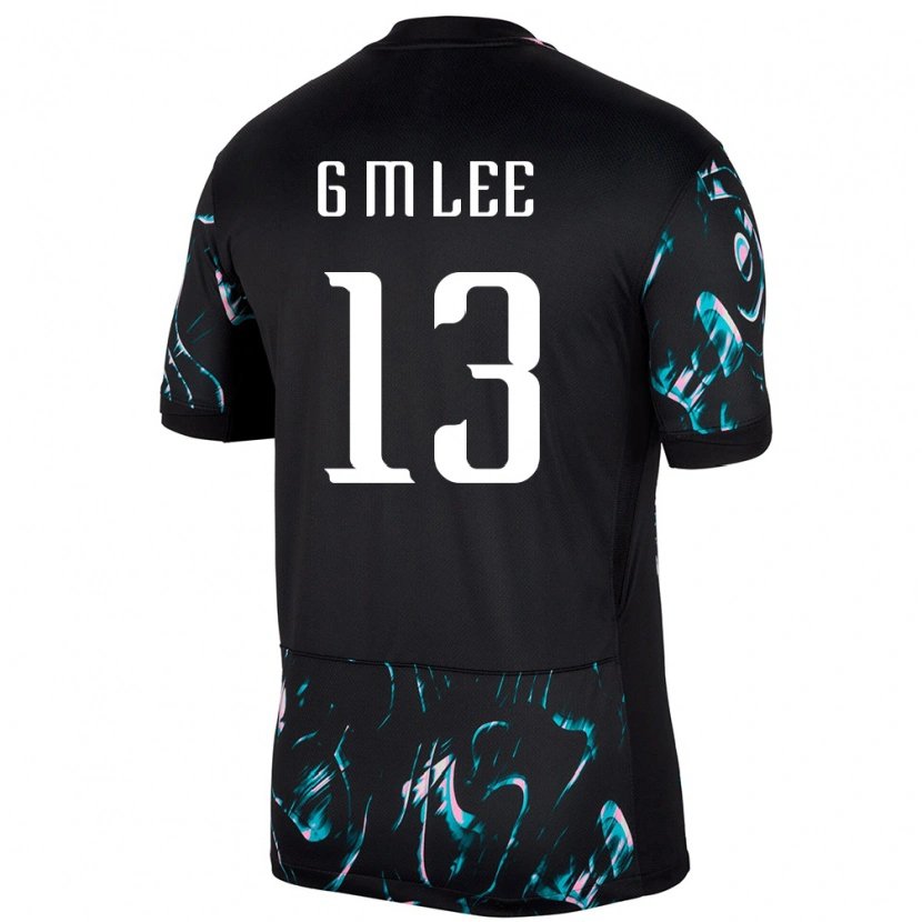 Danxen Donna Maglia Corea Del Sud Lee Geum Min #13 Nero Kit Gara Away 24-26 Maglietta