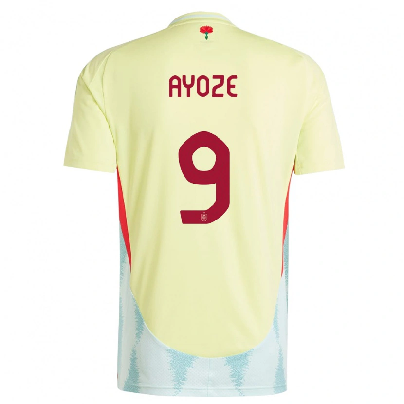 Danxen Donna Maglia Spagna Ayoze Pérez #9 Giallo Kit Gara Away 24-26 Maglietta