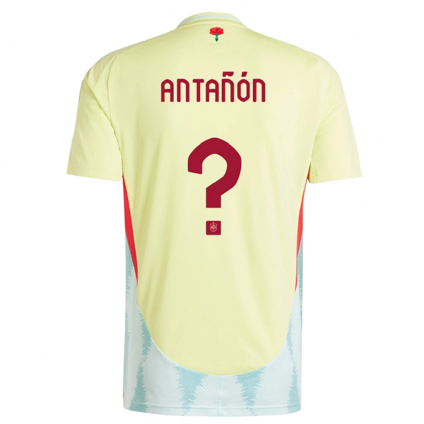 Danxen Donna Maglia Spagna Andrés Antañón #0 Giallo Kit Gara Away 24-26 Maglietta