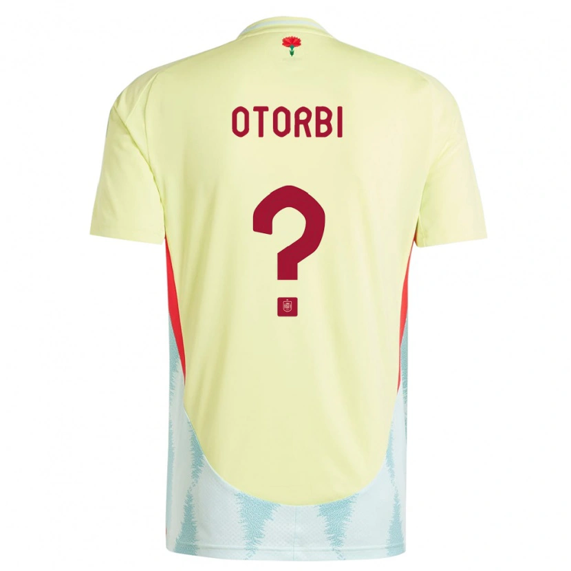 Danxen Donna Maglia Spagna David Otorbi #0 Giallo Kit Gara Away 24-26 Maglietta