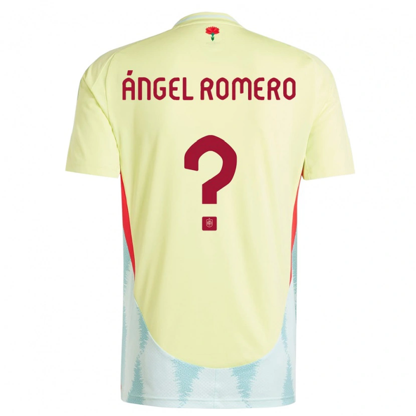 Danxen Donna Maglia Spagna Miguel Ángel Romero #0 Giallo Kit Gara Away 24-26 Maglietta